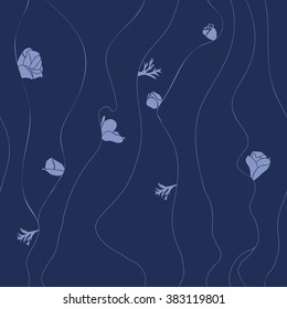 Floral seamless pattern. Vector background with flowers.