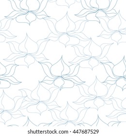 Floral seamless pattern. Vector background with flowers.