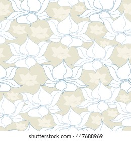 Floral seamless pattern. Vector background with flowers.