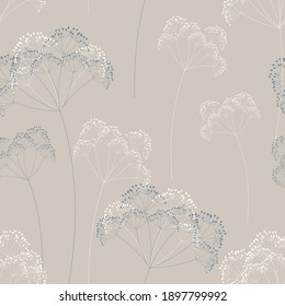Floral seamless pattern Vector botanical background