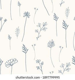 Floral seamless pattern Vector botanical background