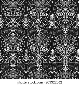 Floral Seamless pattern vector with butterflies