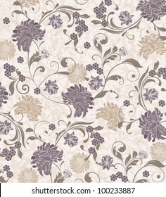 floral seamless pattern, vector design