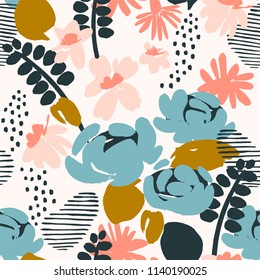 Floral seamless pattern. Vector design for paper, cover, fabric, interior decor and other users