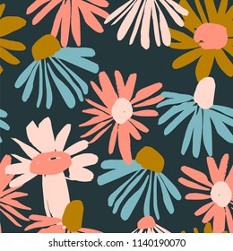Floral seamless pattern. Vector design for paper, cover, fabric, interior decor and other users Floral seamless pattern. Vector design for paper, cover, fabric, interior decor and other users