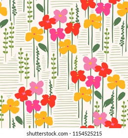 Floral seamless pattern. Vector design for paper, cover, fabric, interior decor and other users
