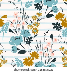 Floral seamless pattern. Vector design for paper, cover, fabric, interior decor and other users