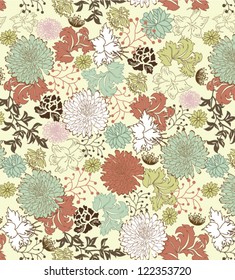 floral seamless pattern, vector design