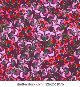 Floral seamless pattern, vector design