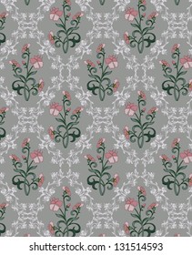 floral seamless pattern, vector design