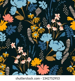 Floral seamless pattern. Vector design for paper, cover, fabric, interior decor and other users