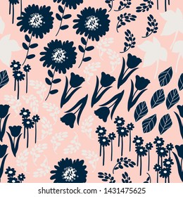 floral seamless pattern, vector design for fabric, papper cover