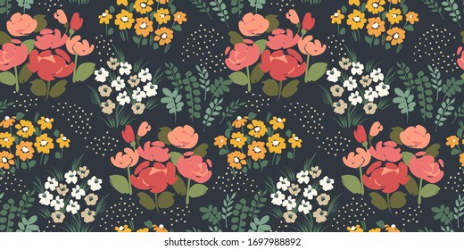 Floral seamless pattern. Vector design for paper, cover, fabric, interior decor and other users
