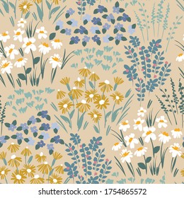 Floral seamless pattern. Vector design for paper, cover, fabric, interior decor and other users