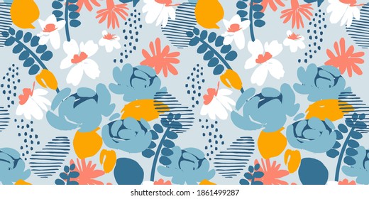 Floral seamless pattern. Vector design for paper, cover, fabric, interior decor and other users