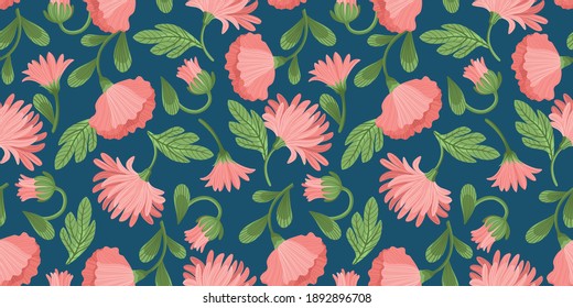 Floral seamless pattern. Vector design for paper, cover, fabric, interior decor and other users