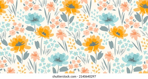 Floral seamless pattern. Vector design for paper, cover, fabric, interior decor and other users