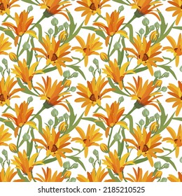 Floral seamless pattern. Vector design for paper, cover, fabric, interior decor and other use