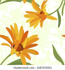 Floral seamless pattern. Vector design for paper, cover, fabric, interior decor and other use