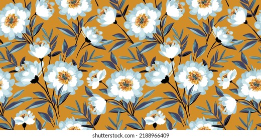 Floral seamless pattern. Vector design for paper, cover, fabric, interior decor and other use