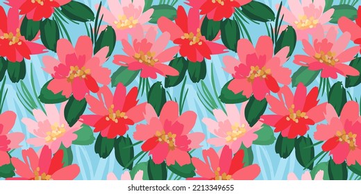 Floral seamless pattern. Vector design for paper, cover, fabric, interior decor and other use
