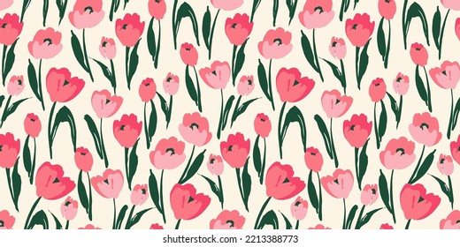 Floral seamless pattern. Vector design for paper, cover, fabric, interior decor and other use