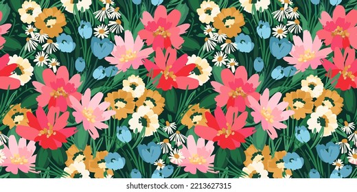 Floral seamless pattern. Vector design for paper, cover, fabric, interior decor and other use