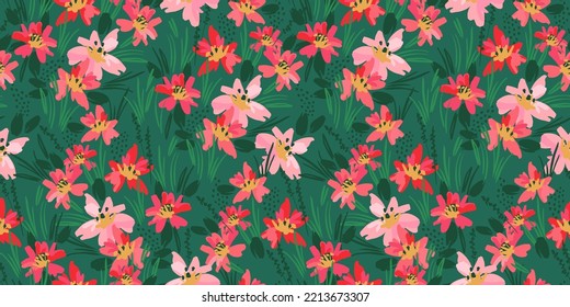 Floral seamless pattern. Vector design for paper, cover, fabric, interior decor and other use