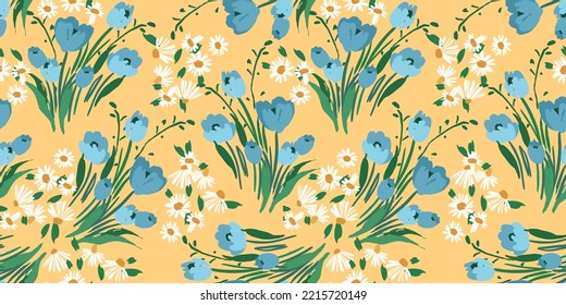 Floral seamless pattern. Vector design for paper, cover, fabric, interior decor and other use