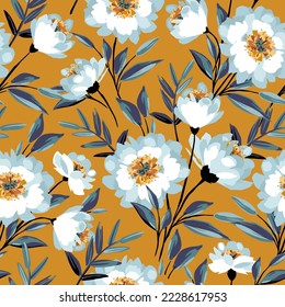 Floral seamless pattern. Vector design for paper, cover, fabric, interior decor and other use