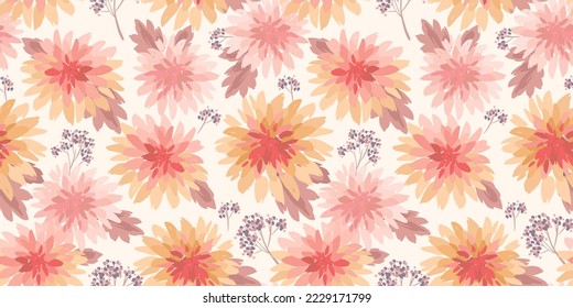 Floral seamless pattern. Vector design for paper, cover, fabric, interior decor and other use