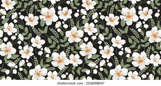 Floral seamless pattern. Vector design for paper, cover, fabric, interior decor and other use