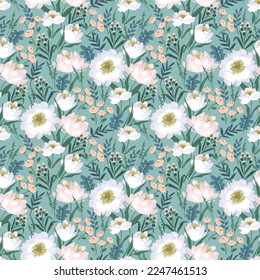 Floral seamless pattern. Vector design for paper, cover, fabric, interior decor and other use