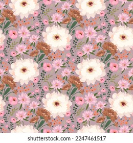 Floral seamless pattern. Vector design for paper, cover, fabric, interior decor and other use