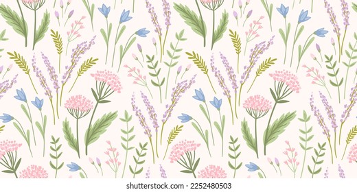 Floral seamless pattern. Vector design for paper, cover, fabric, interior decor and other use