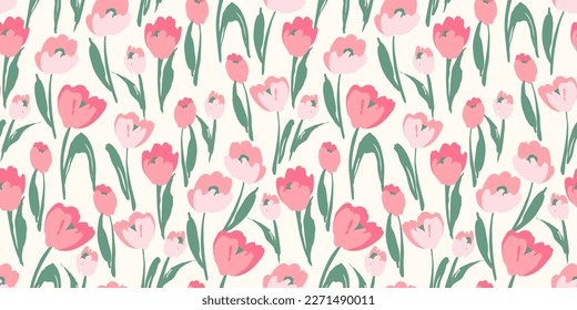 Floral seamless pattern. Vector design for paper, cover, fabric, interior decor and other use