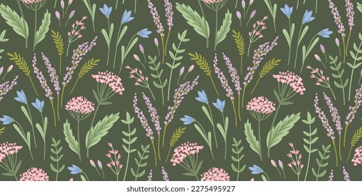 Floral seamless pattern. Vector design for paper, cover, fabric, interior decor and other use