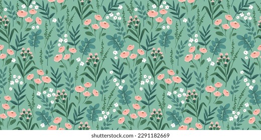 Floral seamless pattern. Vector design for paper, cover, fabric, interior decor and other use