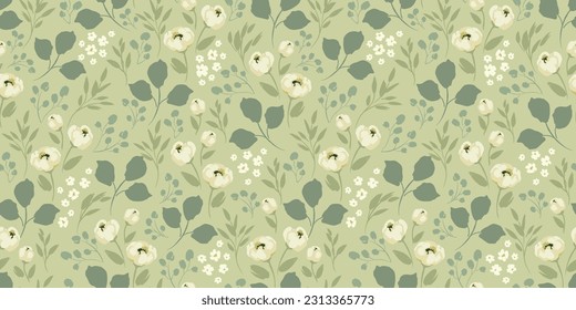 Floral seamless pattern. Vector design for paper, cover, fabric, interior decor and other use