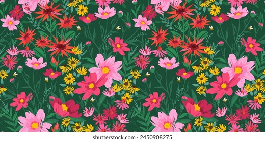 Floral seamless pattern. Vector design for paper, cover, fabric, interior decor and other use