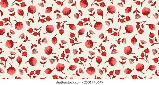 Patrón floral sin fisuras. Diseño de Vector para papel, cubierta, tela, decoración interior y otro uso