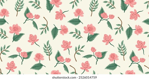 Floral seamless pattern. Vector design for paper, cover, fabric, interior decor and other use