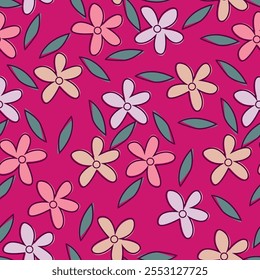 Floral seamless pattern. Vector design for paper, cover, fabric, interior decor and other use