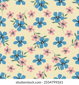 Floral seamless pattern. Vector design for paper, cover, fabric, interior decor and other