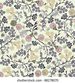 floral seamless pattern, vector design