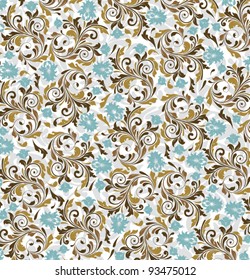 floral seamless pattern, vector design