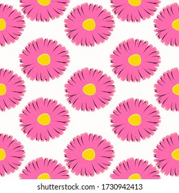 Floral seamless pattern.  Vector Seamless Doodle Floral Pattern on gentle background.
