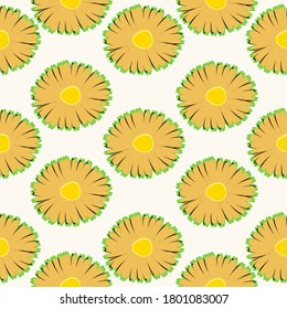 Floral seamless pattern.  Vector Seamless Doodle Floral Pattern on gentle background.