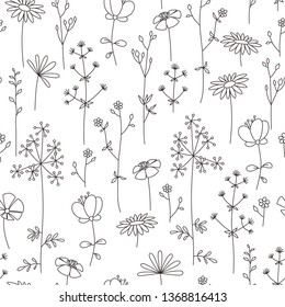 Floral seamless pattern. Vector fabric print