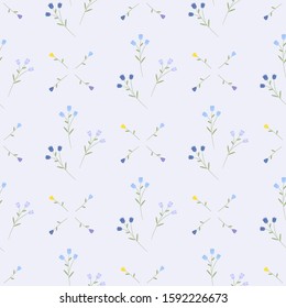 Floral seamless pattern. Vector hand drawn texture. Romantic background for fabric, web pages, wedding invitations, save the date cards.